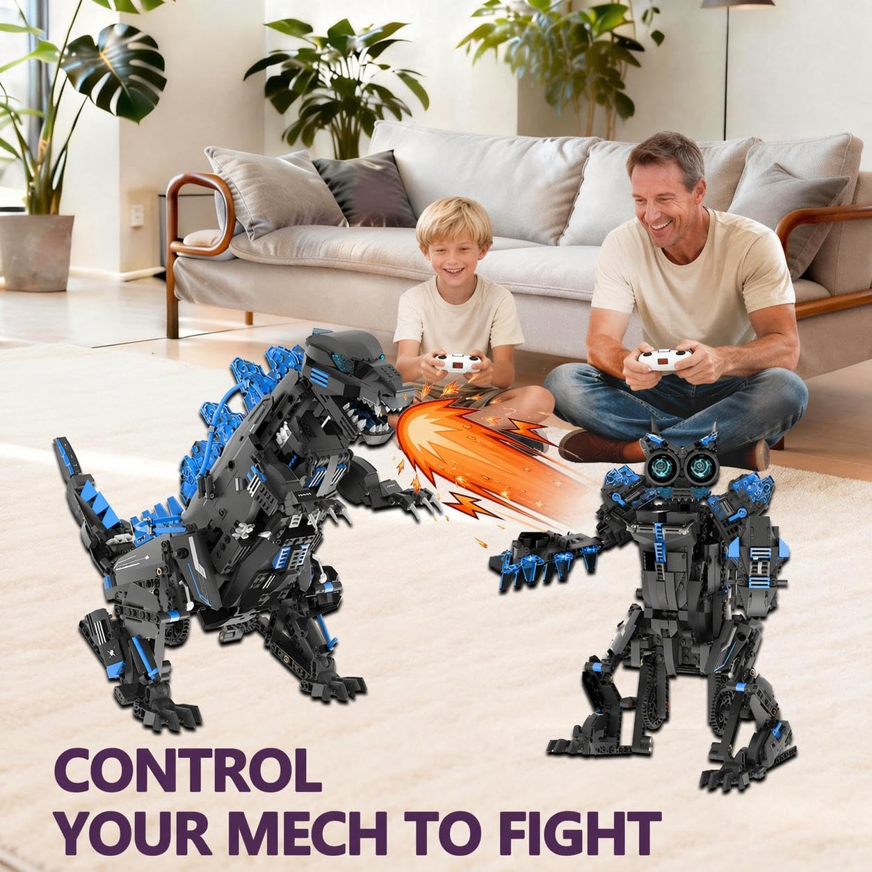Kids Education App Free - 5-in-1 Transformable STEM Robot Dinosaur Building