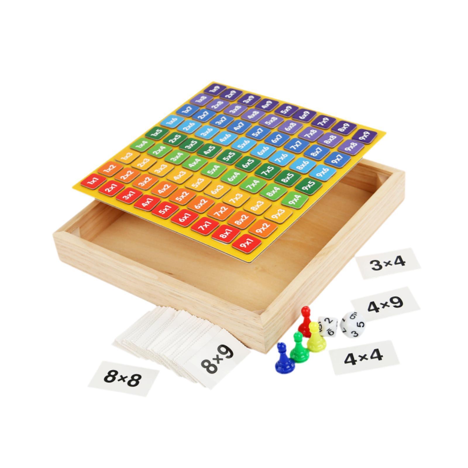 Kids Education Table - Wooden Multiplication Board Game Arithmetic Teaching