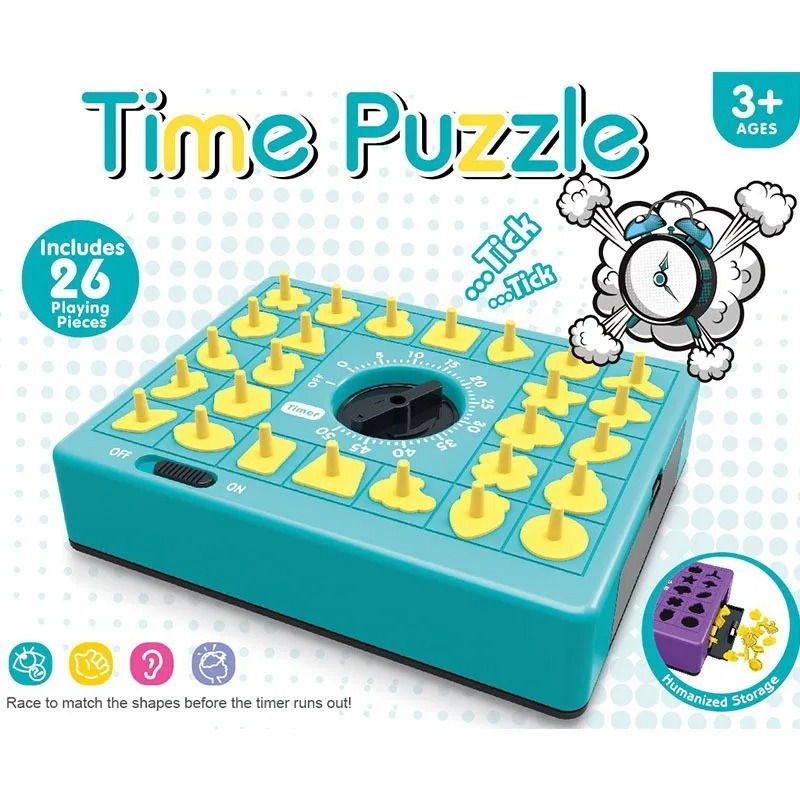 Kids Education Table - Children Time Board Puzzle Educational Table