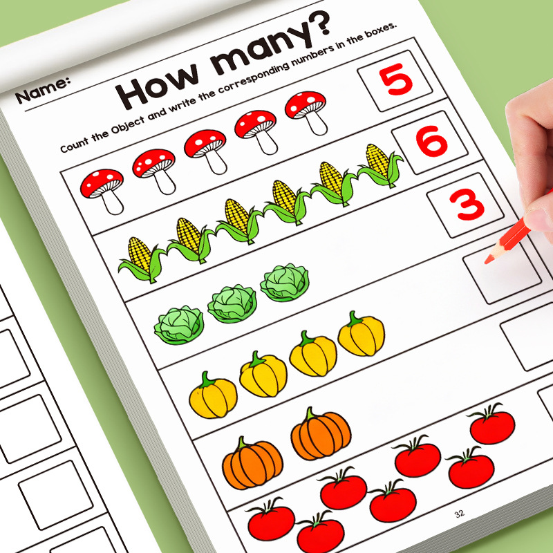 32-Page Illustrated Math Workb - огляд і ціна Learning Workbook Preschool