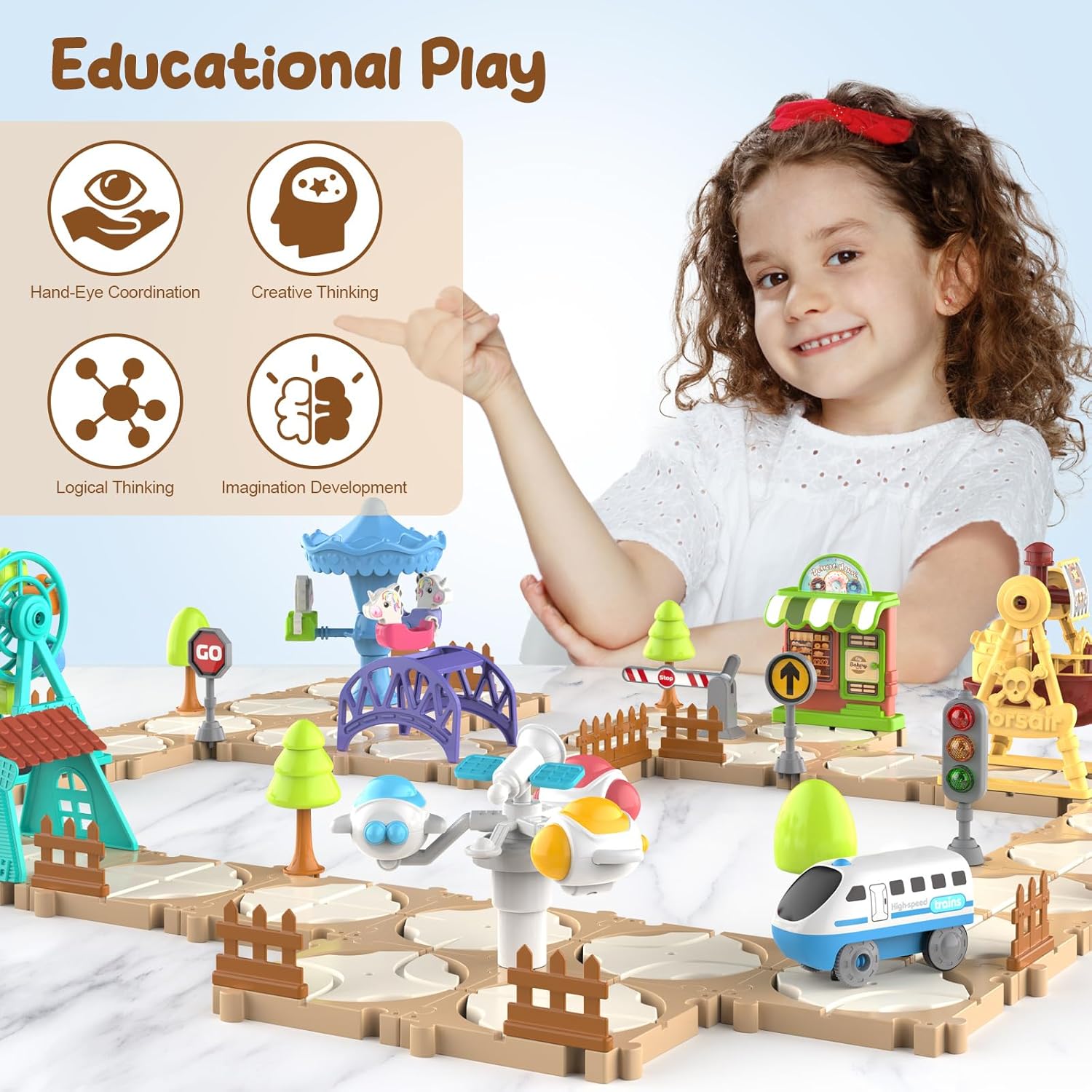 DIY Puzzle Track Car Set Assem - огляд і ціна Kids Educational Game