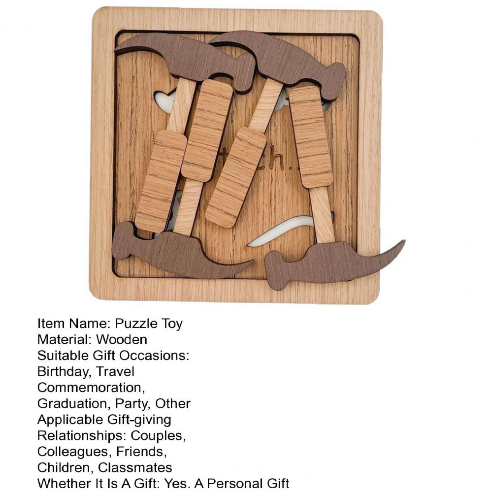 Wooden Puzzle Toy Wooden Hamme - огляд і ціна Kids Education Allowance