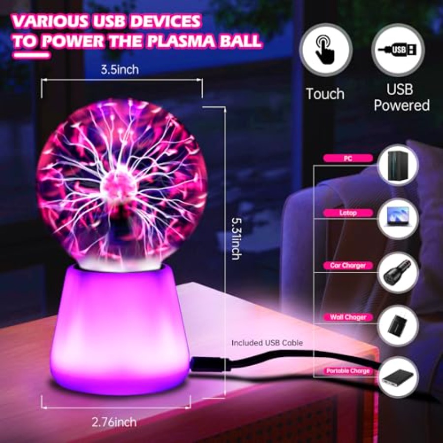 Plasma Ball Lamp Interactive T - огляд і ціна Globe Interactive Light