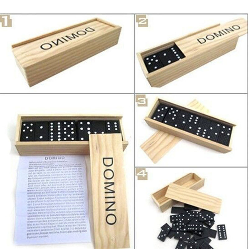 28pcs/Set Wooden Domino Board  - огляд і ціна Kids Education Table