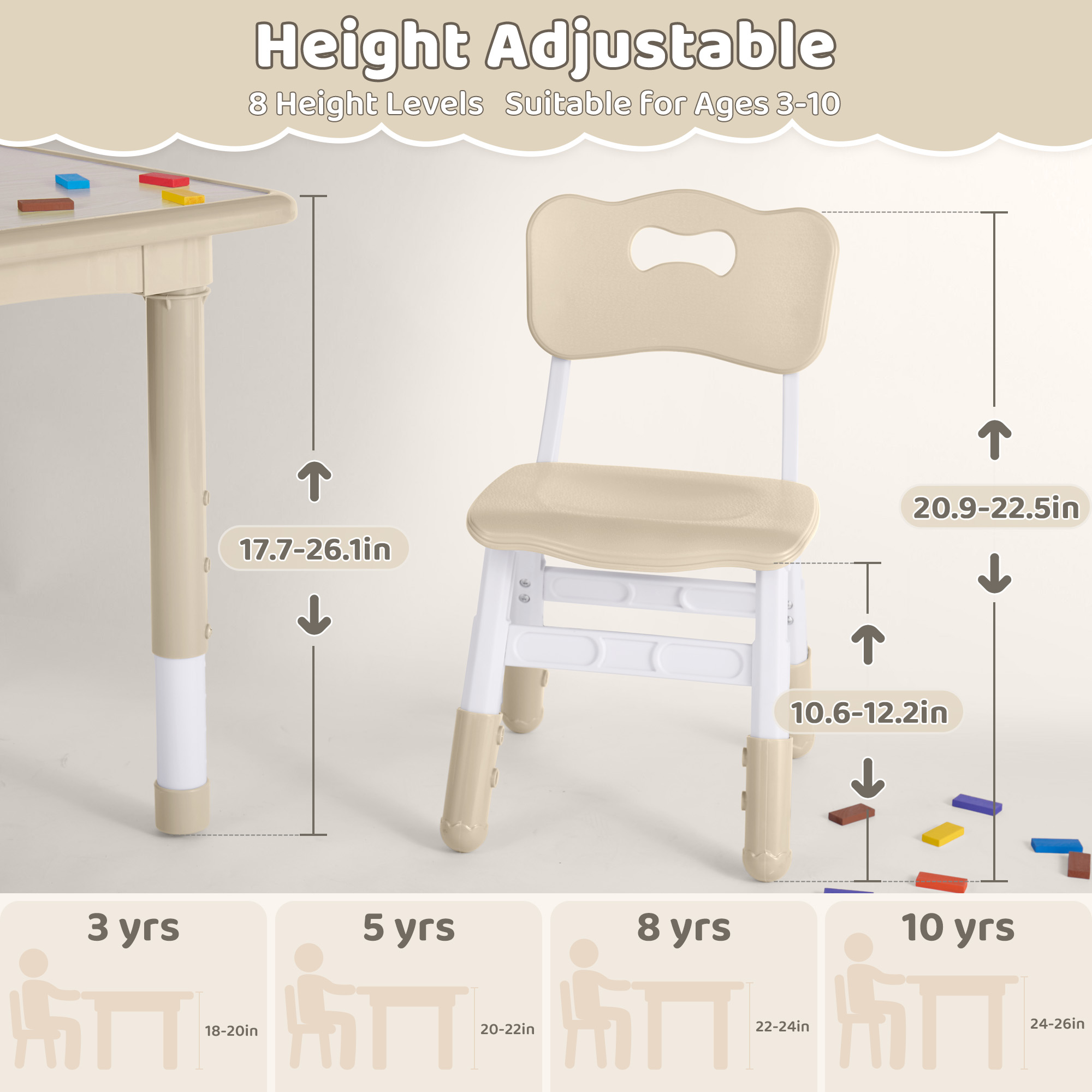 Kids Table And 2 Chairs Set He - огляд і ціна Kids Education Table