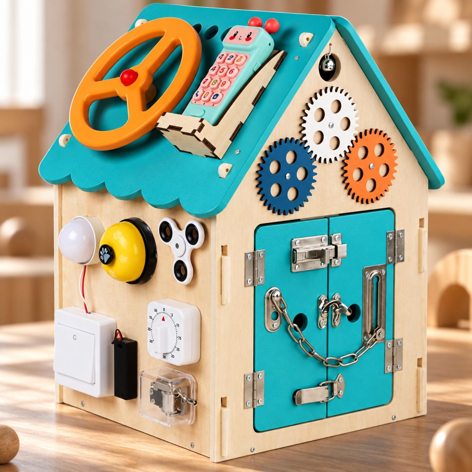 Montessori Wooden Busy Board H - огляд і ціна Kids Education Center