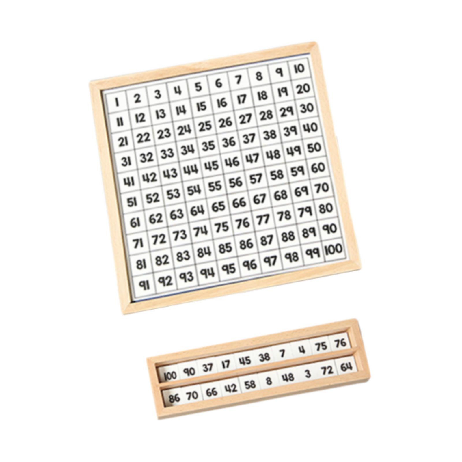 Wooden 1-100 Number Board Deve - огляд і ціна Kids Education Table