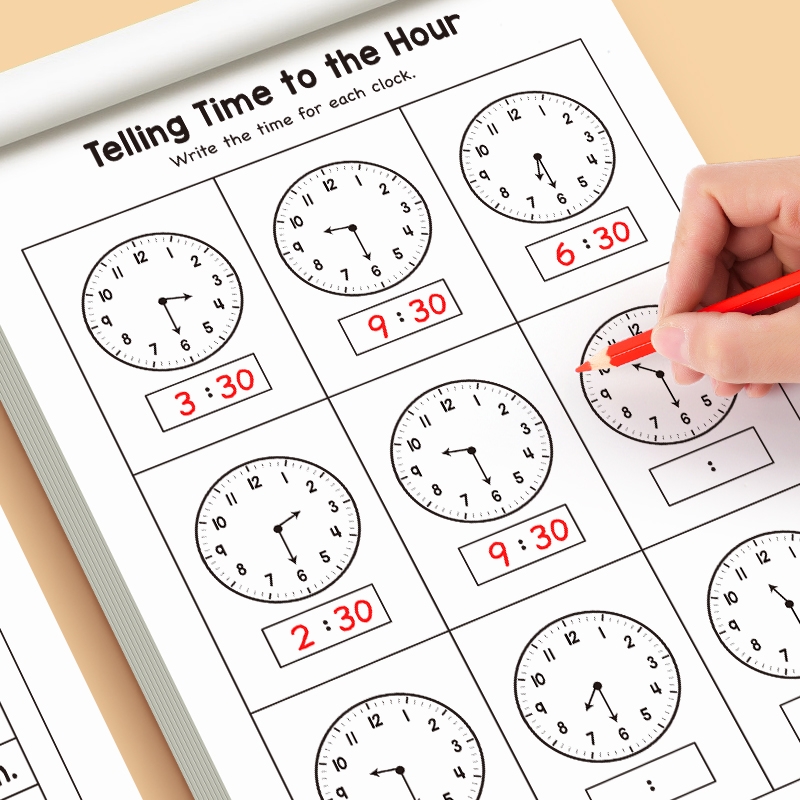 Telling Time Workbook for Kids - огляд і ціна Learning Workbook Preschool