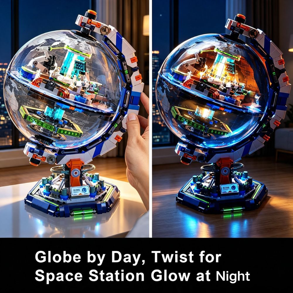 KAVOWORLD 1793pcs Space Statio - огляд і ціна Globe Interactive Light