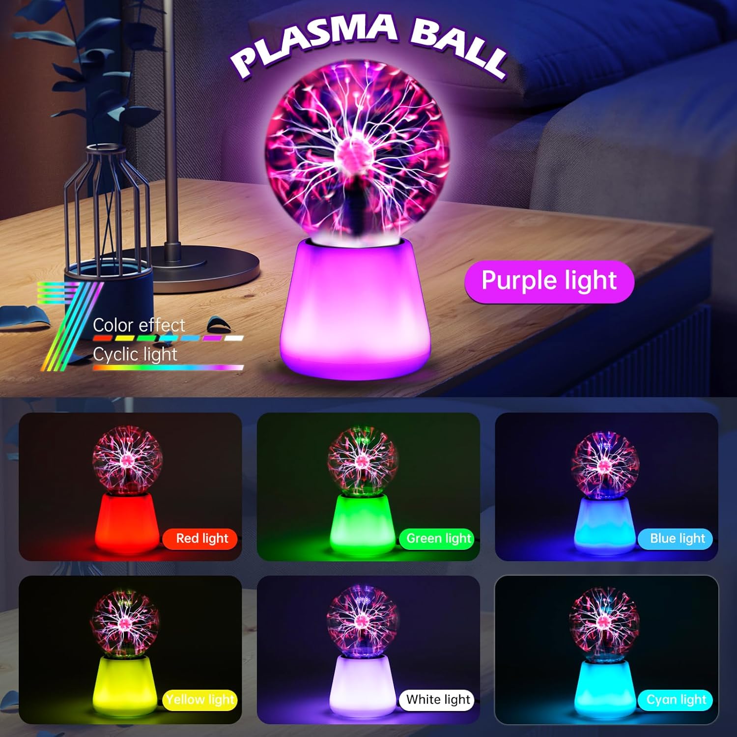 Plasma Ball Lamp Interactive T - огляд і ціна Globe Interactive Light