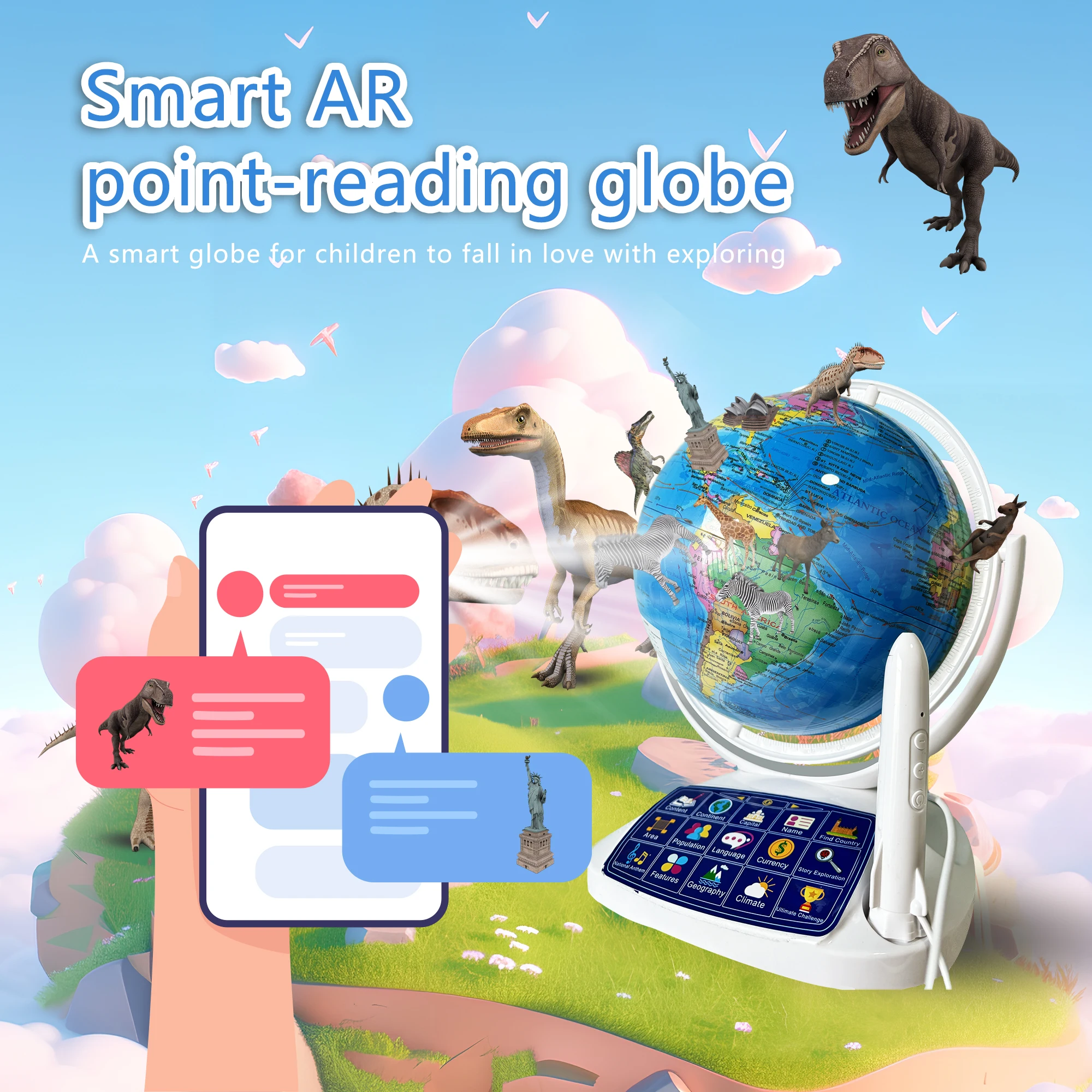 AR Interactive Smart Globe Kid - огляд і ціна Globe Interactive Light
